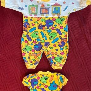 Vintage 90s Baby Onesie Set Sprockets Mervyns 6mo
